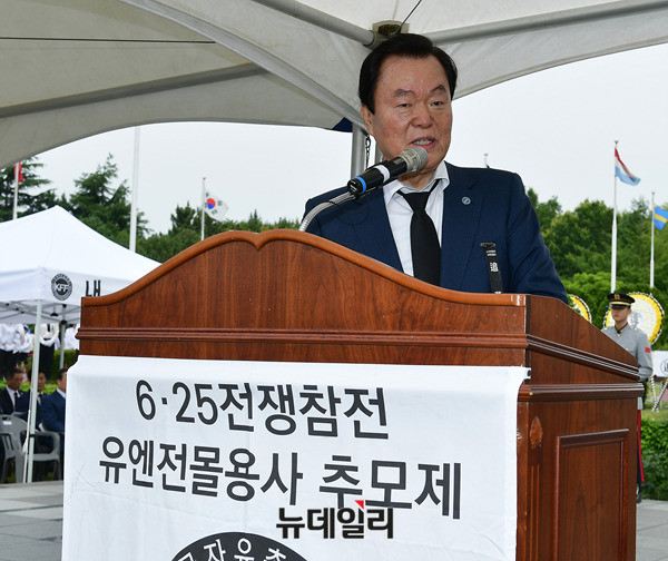 ▲ 김경재 한국자유총연맹 총재. ⓒ뉴데일리 정상윤 기자