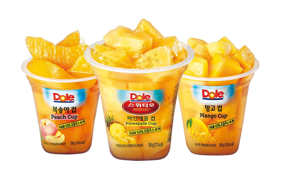 ▲ DOLE(돌), 진짜 과일 100% 과즙에 담은 '후룻컵' 3종 출시. ⓒ돌코리아