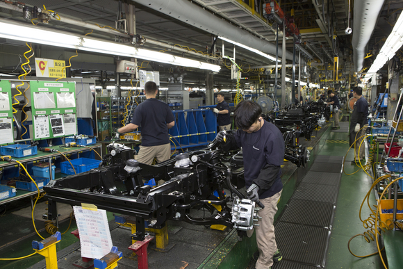 ▲ 조립3라인 작업하는 장면ⓒ쌍용자동차