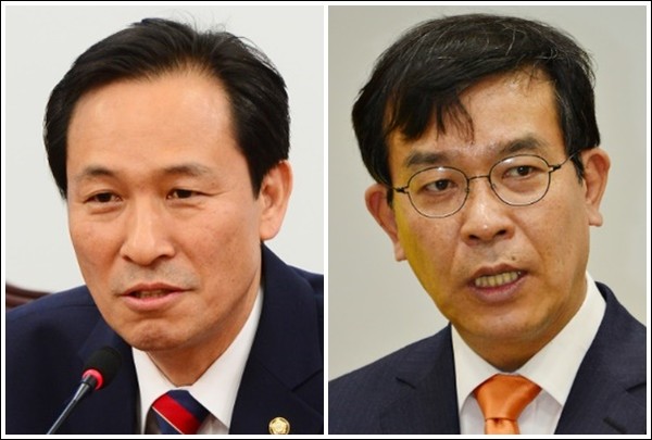 ▲ (왼쪽부터) 우상호 민주당 의원, 김종대 정의당 의원. ⓒ뉴시스