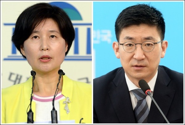 ▲ (왼쪽부터) 백혜련 민주당 대변인, 김세연 바른정당 정책위의장. ⓒ뉴시스