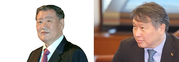 ▲ 정몽구 현대차그룹 회장(왼쪽)과 최태원 SK그룹 회장(오른쪽)의 모습.ⓒ각 사