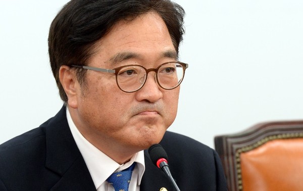 ▲ 굳은 표정의 우원식 민주당 원내대표. ⓒ뉴시스