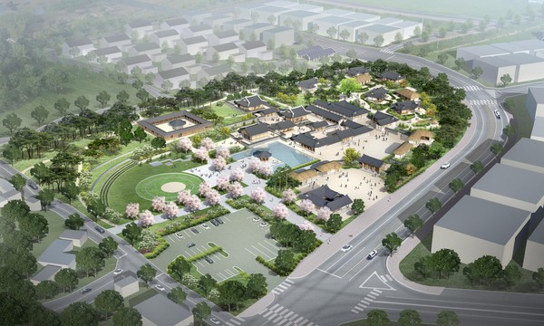 ▲ 충북 청주시 초정약수 일원에 조성되는 세종대왕 행궁 조감도.ⓒ청주시