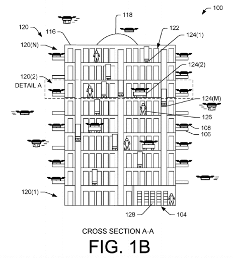 ▲ 지난달 23일 아마존은 드론 배송을 위해 구상한 '드론 벌집'을 공개했다  ⓒ Amazon