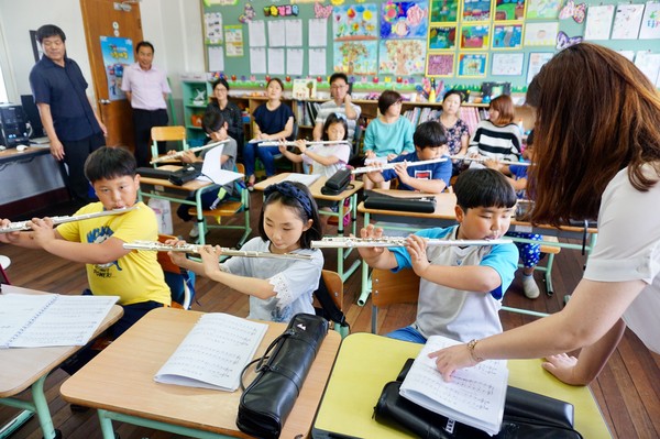 ▲ 충북 보은군 종곡초등학교 방과후교실 모습.ⓒ충북교육청