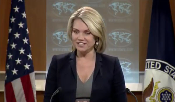 ▲ 헤더 노어트 美국무부 대변인은 11일(현지시간) 정례 브리핑을 통해 중국이 북한문제 해결에 있어 더 할 일이 있다고 말하면서 '세컨더리 보이콧'을 검토할 것이라고 밝혔다. ⓒ美국무부 브리핑 캡쳐.