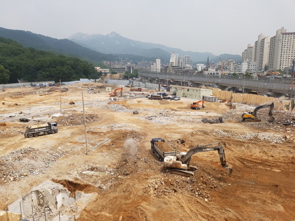 ▲ 뉴타운 개발 4구역. =김백선 기자