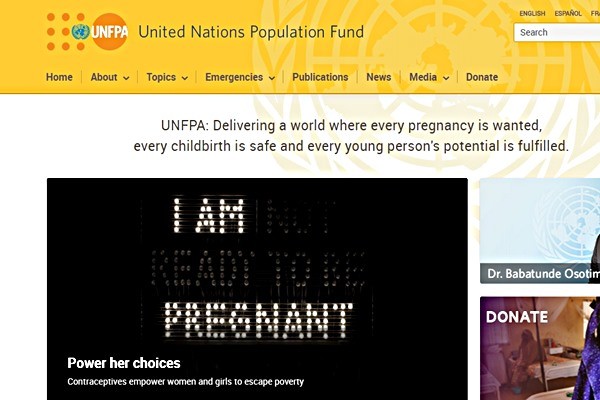▲ 유엔인구기금(UNFPA)이 북한에 대한 5개년 지원계획을 마련해 총 1,150만 달러(한화 약 130억 원)을 투입한다. 사진은 UNFPA 홈페이지 일부.ⓒUNFPA 홈페이지 캡쳐
