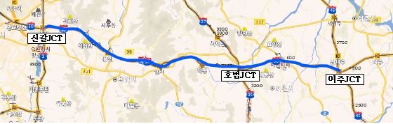 ▲ 영동고속도로 버스전용차로제 시범운영 구간.ⓒ국토부