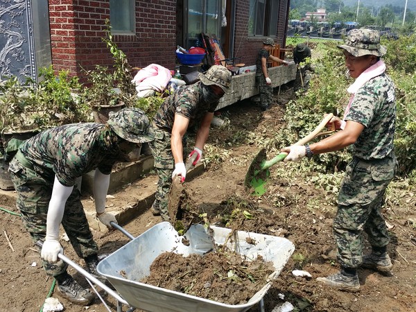 ▲ 제1987부대 소속 군 장병들.ⓒ괴산군