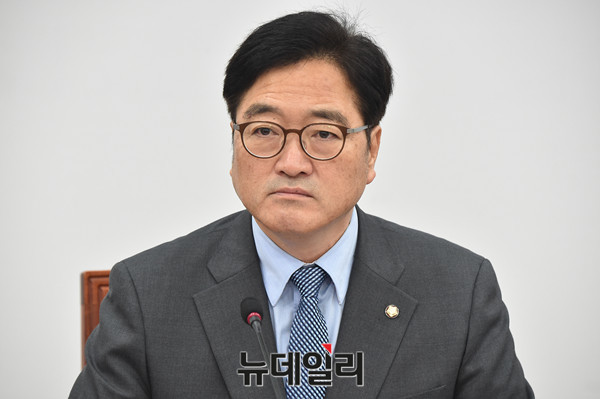 ▲ 더불어민주당 우원식 원내대표. ⓒ뉴데일리 이종현 기자