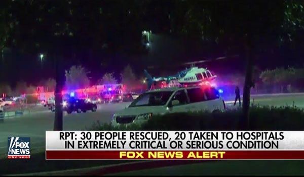 지난 23일 오전 0시 30분 美텍사스 샌안토니오 월마트 주차장에서 발견된 컨테이너에서 밀입국자들이 대거 발견됐다. 이들 가운데 9명이 숨지고 20여 명이 병원에서 치료를 받고 있다고 한다. ⓒ美폭스 뉴스 관련속보 화면캡쳐.