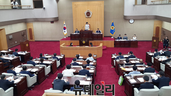▲ 충북도의회 본회의 장면.ⓒ김종혁 기자