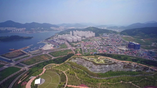 ▲ 전남 여수 웅천택지지구 전경.