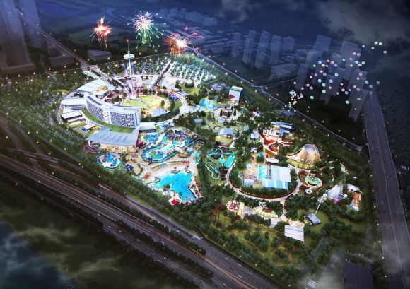 ▲ 송도테마파크 야간 조감도. ⓒ부영그룹