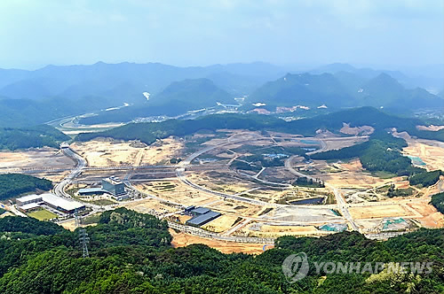 ▲ 8·2부동산대책 최대 수혜지로 꼽히는 원주기업도시 전경. ⓒ 연합뉴스