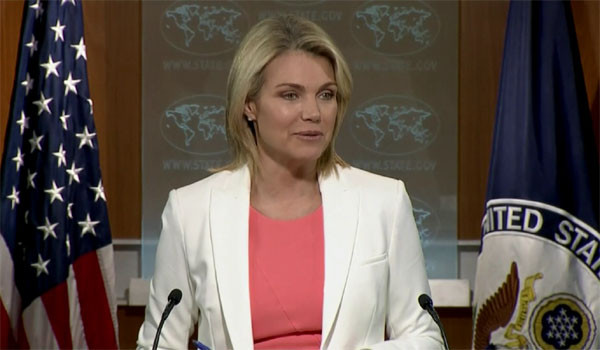 ▲ 헤더 노어트 美국무부 대변인은 지난 3일(현지시간) 정례브리핑에서 렉스 틸러슨 美국무장관의 '미북 대화' 발언과 관련해 "북한의 핵포기가 대화의 전제조건"이라고 해명했다. ⓒ美국무부 정례브리핑 영상 캡쳐.
