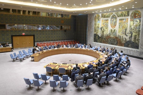 ▲ 북한의 대륙간 탄도미사일(ICBM) ‘화성-14형’ 발사 도발에 대응한 유엔 안전보장이사회(이하 유엔 안보리)의 대북제재 결의안 채택 추진 과정이 진전을 보이고 있는 것으로 알려졌다. 사진은 3일(현지시간) 열린 유엔 안보리 회의.ⓒ유엔