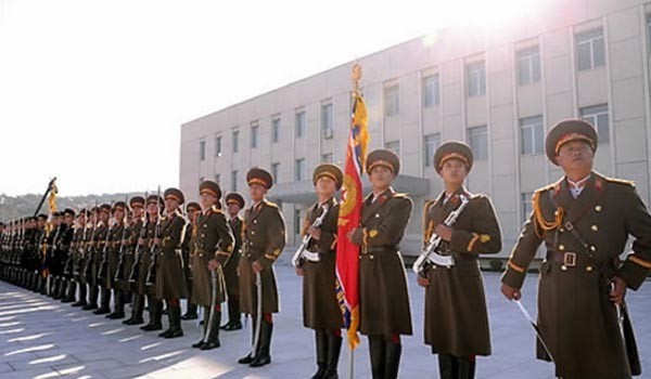 최근 中동북 3성에서 北국가보위성 요원으로 보이는 북한 청년들이 눈에 띠게 증가했다고 RFA가 보도했다. 사진은 北보위대학 학생들의 모습. ⓒ연합뉴스. 무단전재 및 재배포 금지.