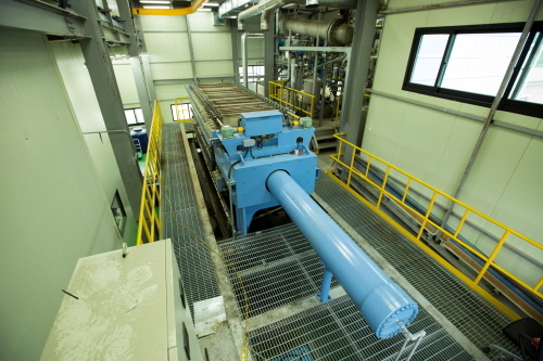 ▲ 하수슬러지 실증시설 내부 장치. ⓒ 현대건설