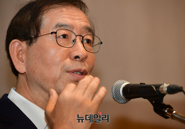 ▲ 박원순 서울시장.ⓒ뉴데일리 공준표 기자.