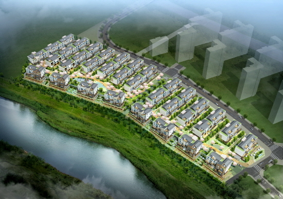 ▲ 이달 신도시 내 유일하게 공급되는 '동탄2신도시 중흥S-클래스 더 테라스' 조감도. ⓒ 중흥건설