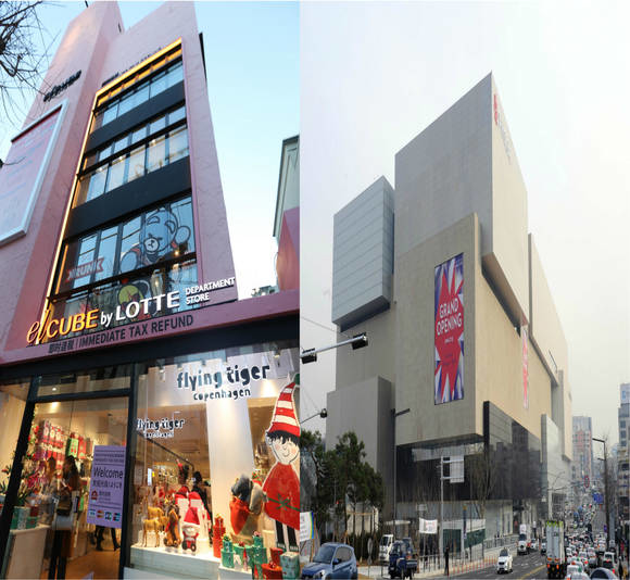 ▲ 좌)롯데백화점 엘큐브 (우) 대구 신세계 ⓒ각사