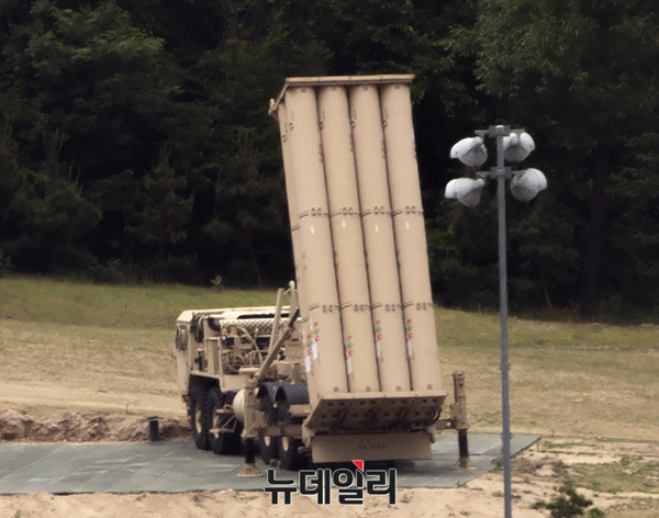 경북 성주에 배치된 주한미군의 고고도미사일방어체계(THAAD·사드). ⓒ뉴데일리 공준표 기자