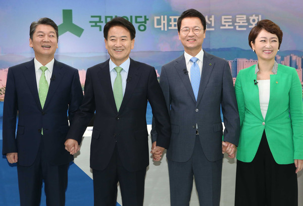 ▲ 안철수(왼쪽부터), 정동영, 천정배, 이언주 국민의당 대표경선 후보. ⓒ뉴시스