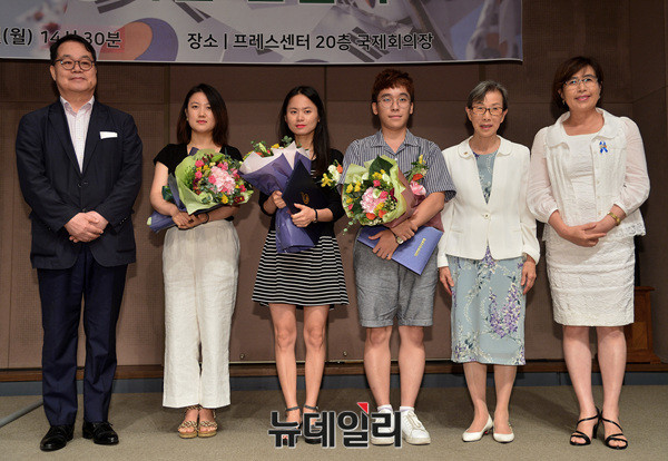 ▲ 이승만 학당 우수 수료자를 대상으로 장학금 전달식도 진행됐다. ⓒ뉴데일리 공준표 기자.