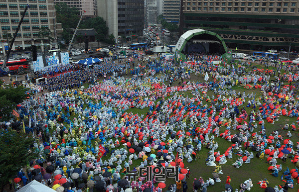 8·15범국민평화행동 추진위원회가 8월15일 서울광장에서 ‘범국민대회’를 열었다. ⓒ뉴데일리 이기륭 기자