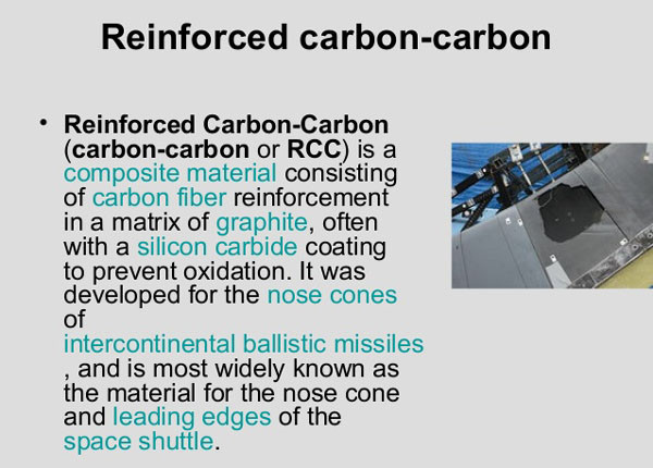 강화형 탄소섬유는 대륙간 탄도미사일(ICBM)의 탄두부에도 사용한다. ⓒ슬라이드 쉐어 닷컴 관련 자료 캡쳐.