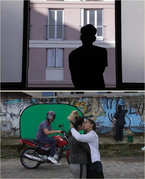 ▲ 개막작_민병훈감독 설계자(위), 다우베감독의 그린스크린그링고(아래).