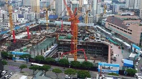 ▲ 지난 12일 제주 드림타워 복합리조트 부지 현장 사진. ⓒ 롯데관광개발