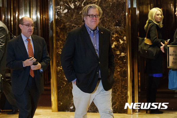 ▲ 美백악관 수석전략가 스티브 배넌. ⓒ뉴시스-AP. 무단전재 및 재배포 금지.