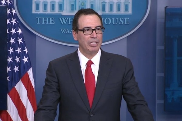 ▲ 최근 美정부가 북핵·탄도미사일 개발을 지원한 혐의로 중국·러시아 등 개인·기업 16곳에 제재를 실시한 가운데, 현재 중국 기업 100여 곳에 대한 추가 조사도 진행 중인 것으로 알려졌다. 사진은 스티븐 므누신 美재무부 장관.ⓒ美백악관 공개영상 화면캡쳐