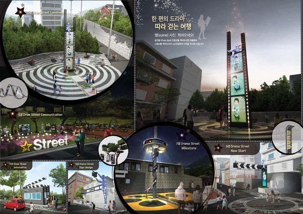 ▲ 충북 청주시가 추진하는 ‘한류명품 드라마 테마파크’의 드라마 거리 조감도.ⓒ청주시