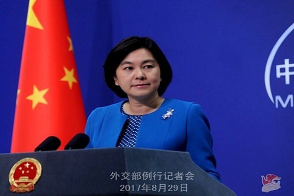 ▲ 북한의 중거리 탄도미사일(IRBM) ‘화성-12형’ 도발을 두고 중국과 러시아가 북한 문제 해법으로 또 다시 ‘대화 카드’를 꺼내들었다. 사진은 화춘잉 中외교부 대변인.ⓒ中외교부 홈페이지 캡쳐