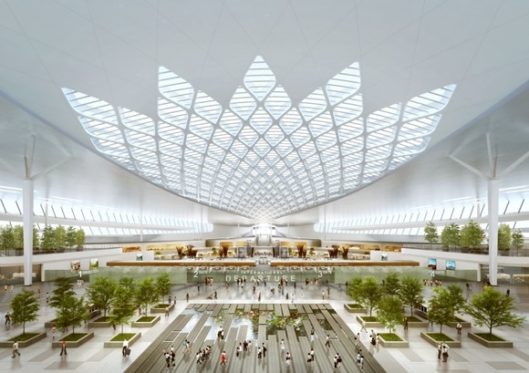 ▲ 베트남 롱탄국제공항 여객터미널 내부 이미지. ⓒ희림종합건축사사무소