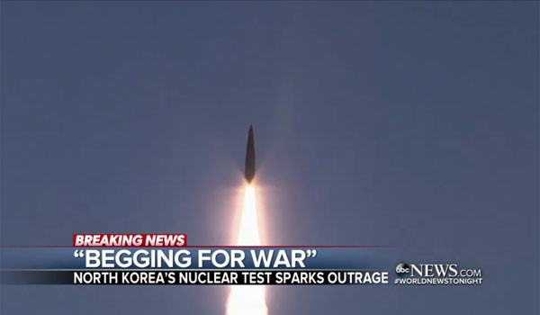 ▲ 美언론들은 북한의 6차 핵실험과 이에 대한 미국 등 국제사회의 대응을 주요기사로 다루고 있다. ⓒ美ABC뉴스 관련보도 화면캡쳐.