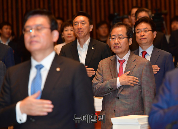 ▲ 홍준표 자유한국당 대표. ⓒ뉴데일리 정상윤 기자