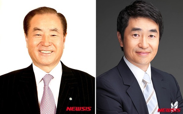 ▲ 윤세영(좌) SBS 회장과 윤석민 SBS 이사회 의장.   ⓒ 뉴시스