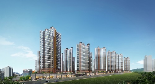 ▲ 오는 16일 견본주택 개관 예정인 시티건설의 '청주 동남 시티프라디움' 투시도. ⓒ시티건설