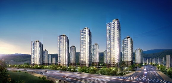 ▲ '부산 서·금사 재정비촉진6구역 주택재개발정비사업' 투시도. ⓒ반도건설