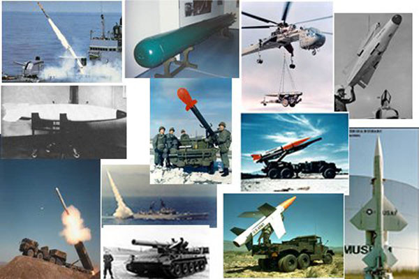 ▲ 1950년대 후반부터 1990년대 초반까지 미군이 사용했던, 다양한 전술 핵무기들. 핵어뢰, 8인치 포, 핵탄두 탑재 대공미사일, 데이비 크로켓, 지상발사 크루즈 미사일(GLBM) 등이 보인다. ⓒ전미과학자협회(FAS) 홈페이지 캡쳐.