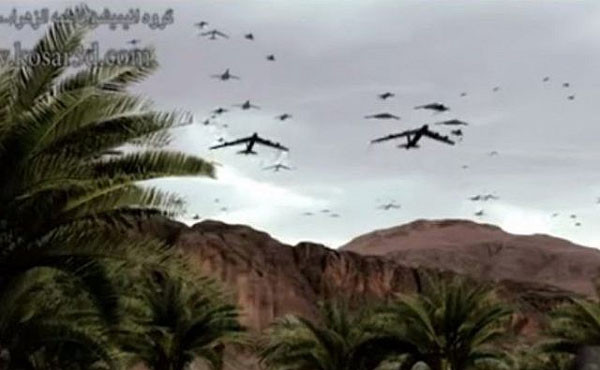 ▲ 이란이 유튜브에 공개한, 이스라엘과의 핵전쟁 상상 영상. 이란은 수십 년 째 "이스라엘 멸망"을 외치며 핵전쟁을 준비해 왔다. ⓒ2014년 5월 '타임 오브 이스라엘' 관련보도-유튜브 영상 캡쳐.