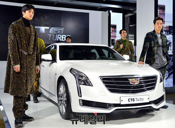 ▲ 14일 공개된 캐딜락 CT6 터보ⓒ뉴데일리 공준표 기자