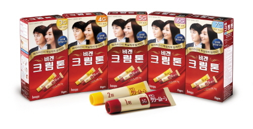 ▲ 동아제약의 염모제 '비겐크림톤'. ⓒ동아제약