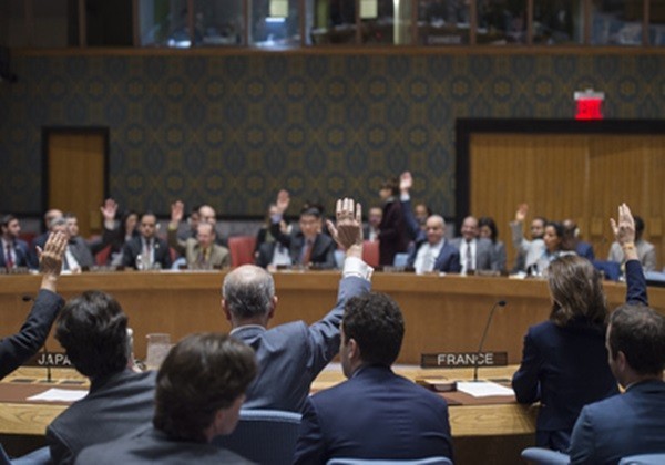 유엔 안보리가 15일 오후 3시(현지시간) 긴급회의를 열고 대북규탄 언론성명을 만장일치로 채택했다고 한다. 사진은 유엔 안보리 회의장면. ⓒ유엔 공개사진.